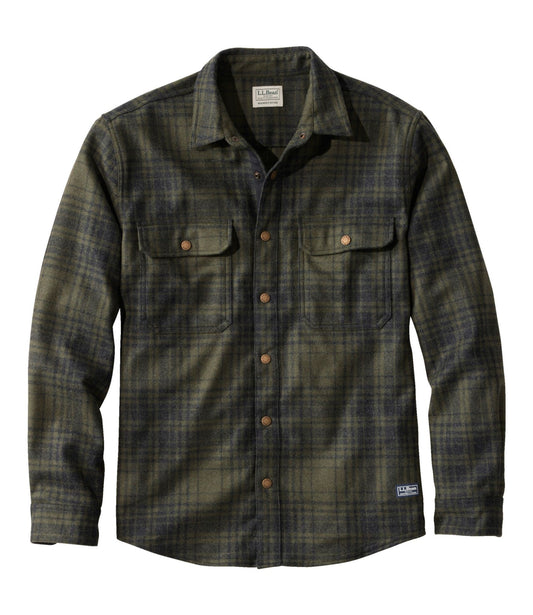 Men's Maine Guide Lightweight Wool Field Shirt, Plaid