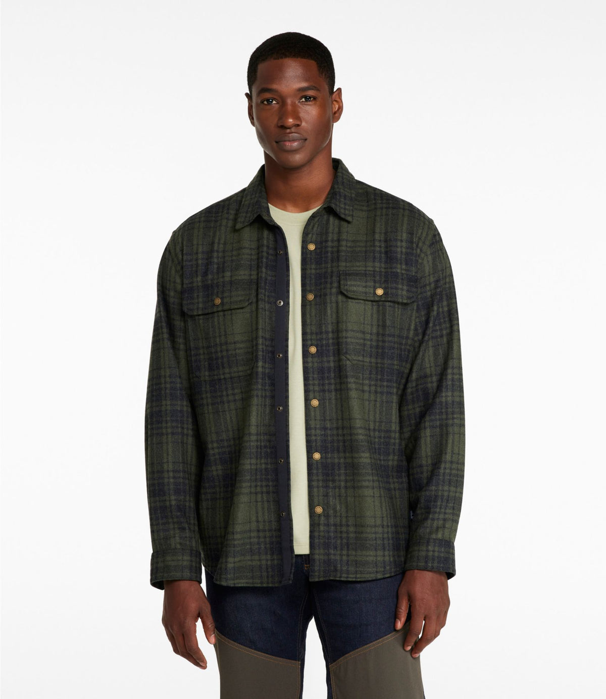 Men's Maine Guide Lightweight Wool Field Shirt, Plaid