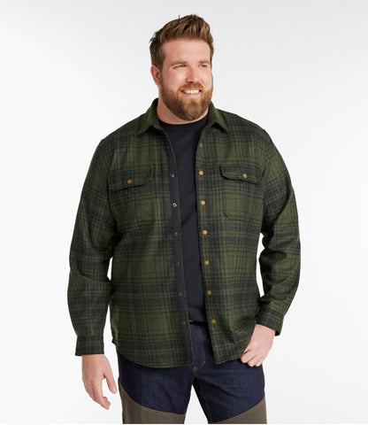 Men's Maine Guide Lightweight Wool Field Shirt, Plaid