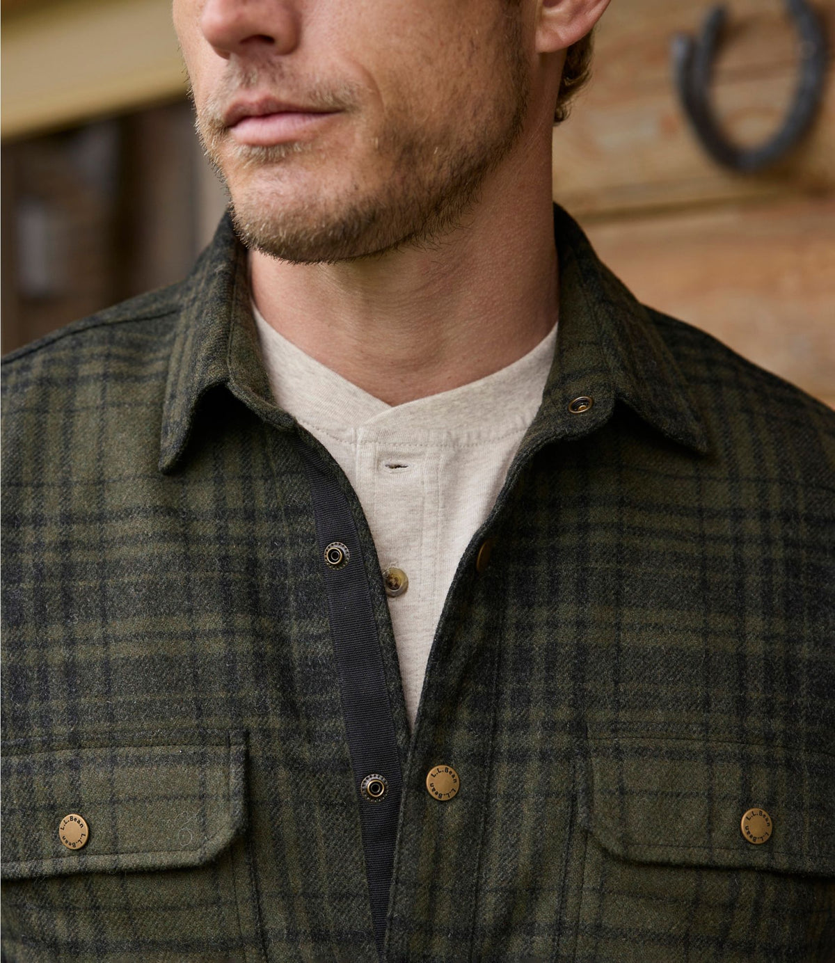 Men's Maine Guide Lightweight Wool Field Shirt, Plaid