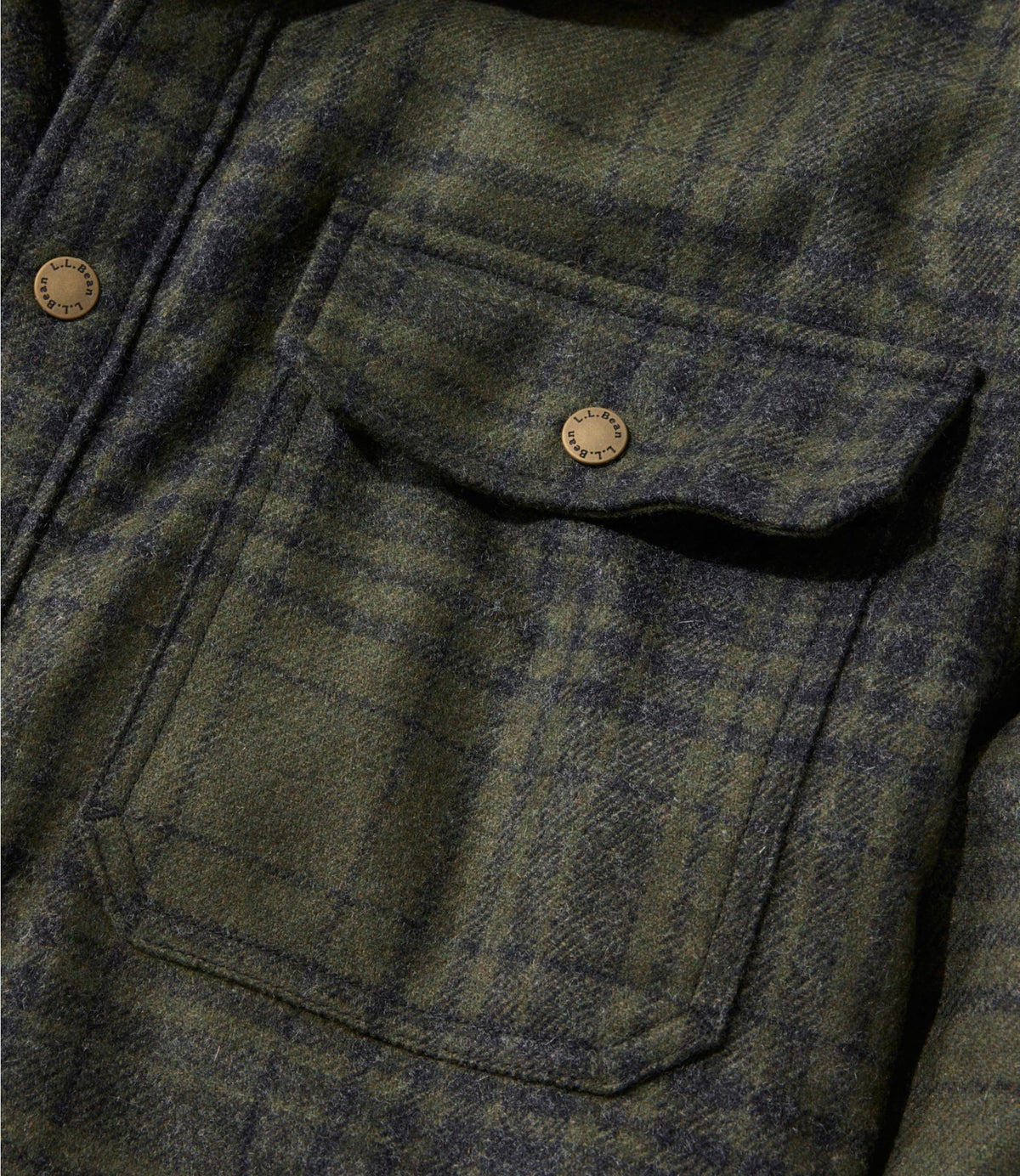 Men's Maine Guide Lightweight Lined Wool Field Shirt, Plaid