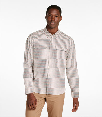 Men's Stonecoast Hemp Shirt, Long-Sleeve, Slightly Fitted Untucked Fit, Stripe