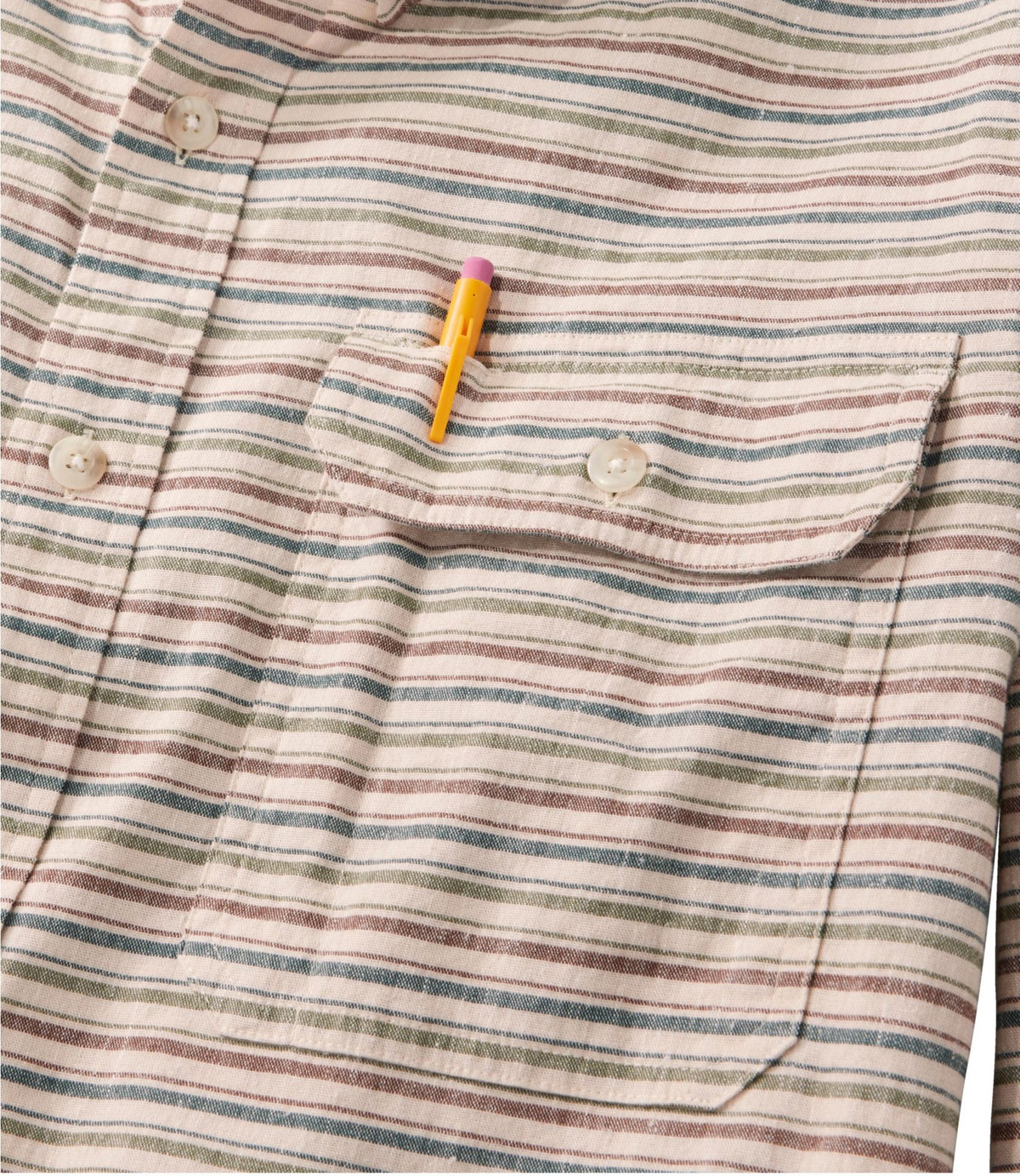 Men's Stonecoast Hemp Shirt, Long-Sleeve, Slightly Fitted Untucked Fit, Stripe