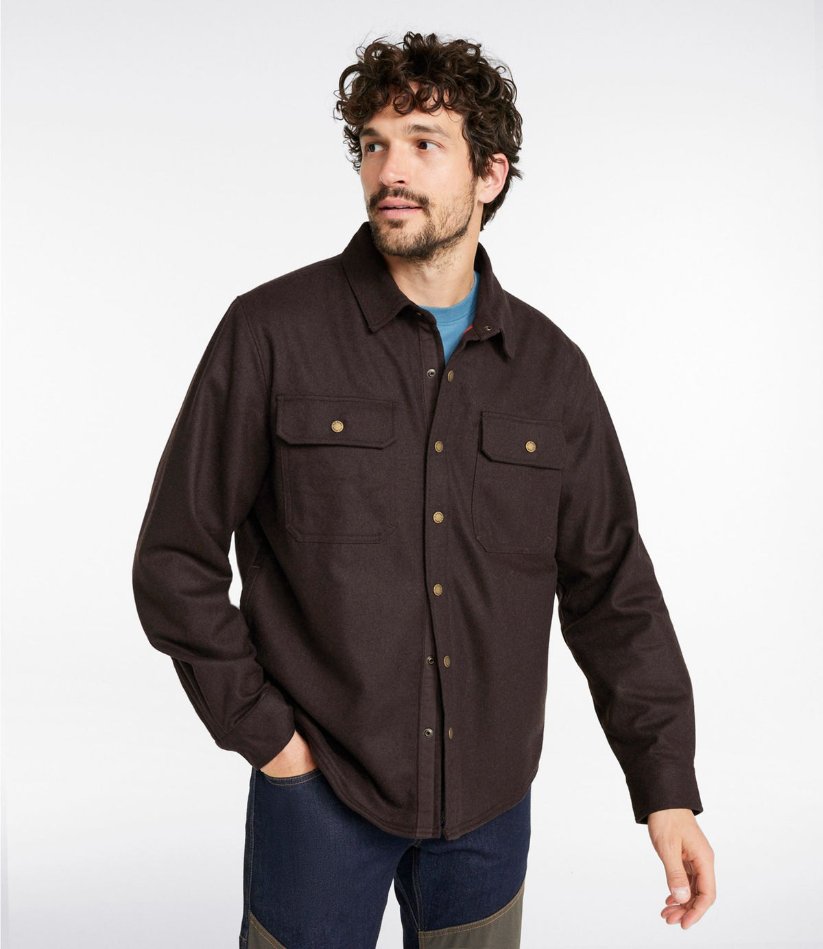Men's Maine Guide Lightweight Lined Wool Field Shirt