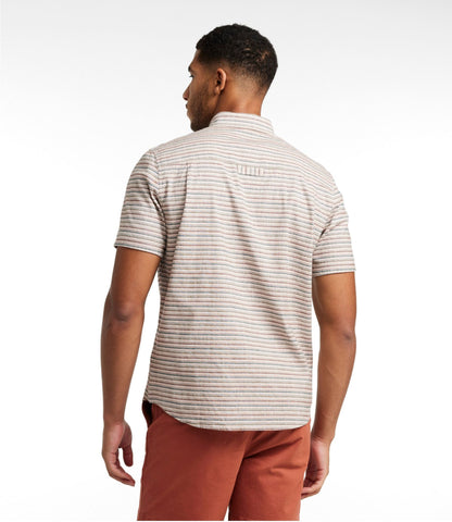 Men's Stonecoast Hemp Shirt, Short-Sleeve, Slightly Fitted Untucked Fit, Stripe