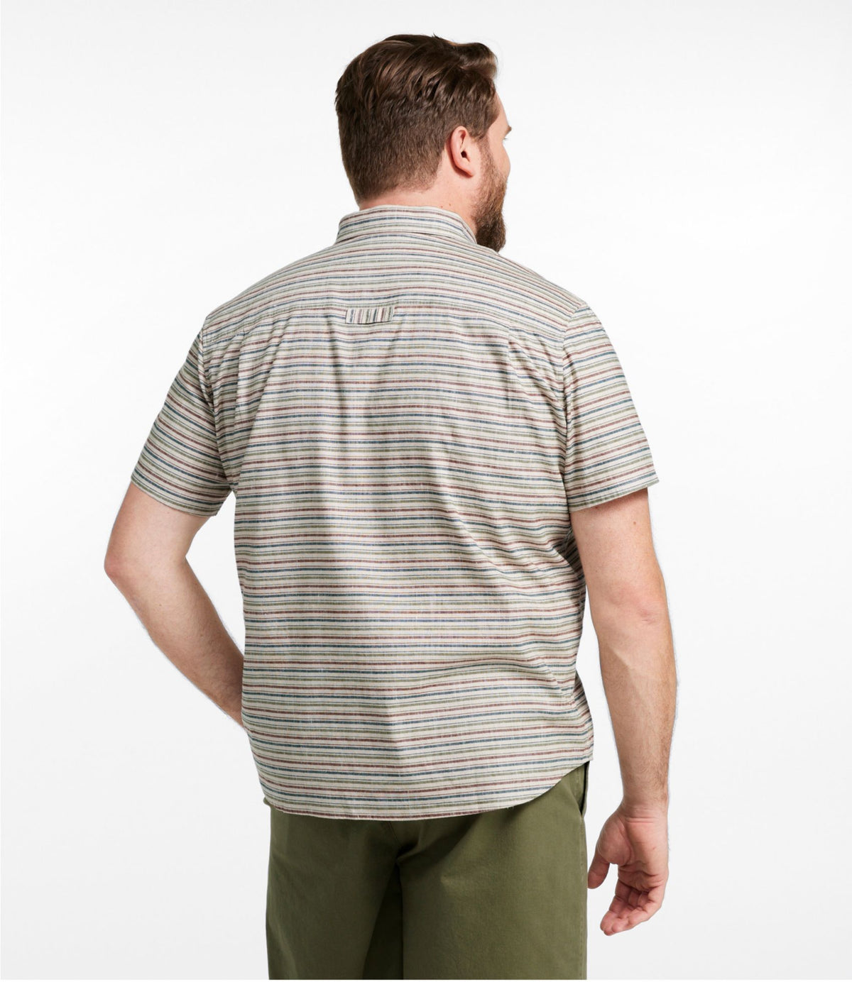 Men's Stonecoast Hemp Shirt, Short-Sleeve, Slightly Fitted Untucked Fit, Stripe