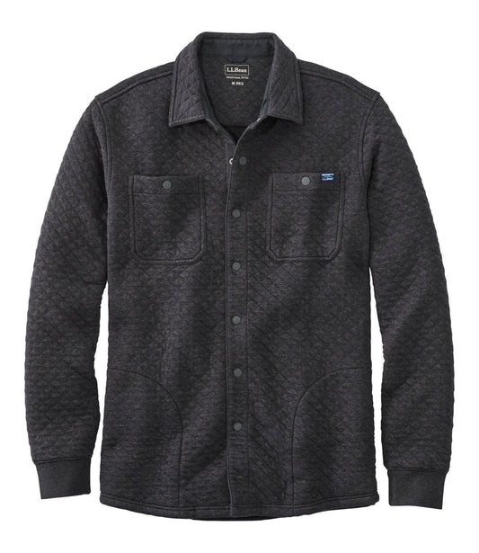 Men's Quilted Sweatshirts, Snap Overshirt