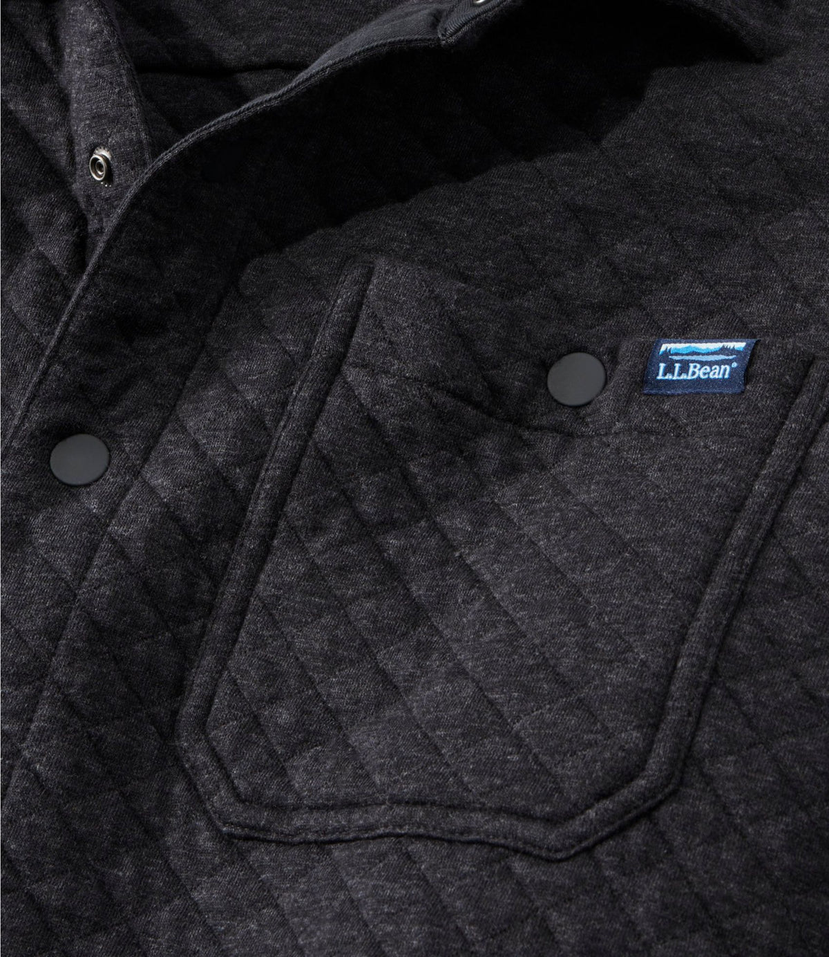 Men's Quilted Sweatshirts, Snap Overshirt