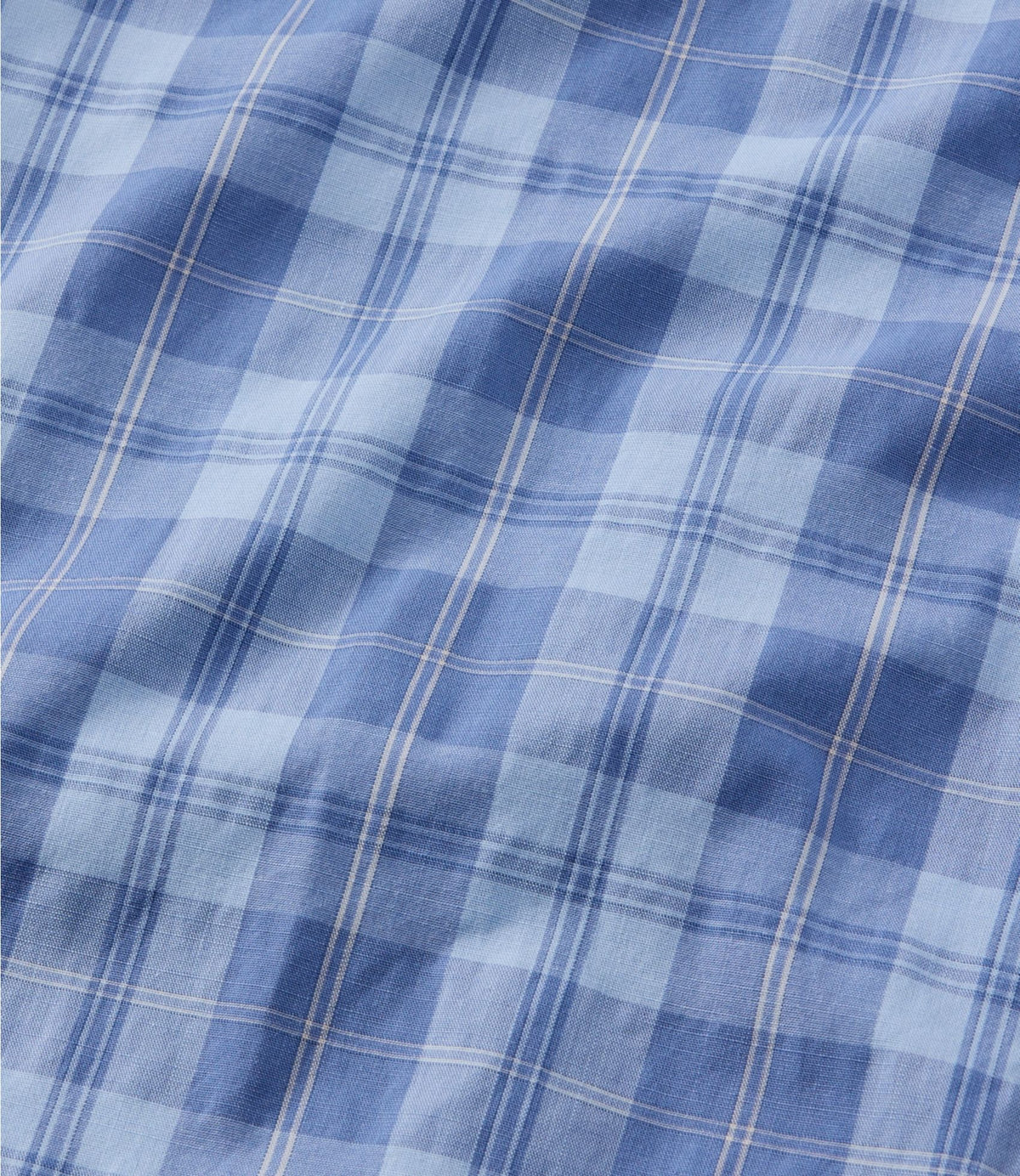 Men's Comfort Stretch Performance® Chambray Shirt, Long-Sleeve, Slightly Fitted Untucked Fit, Plaid