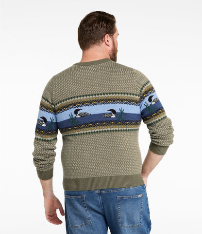 Men's Essential Merino Sweaters, Crewneck, Pattern