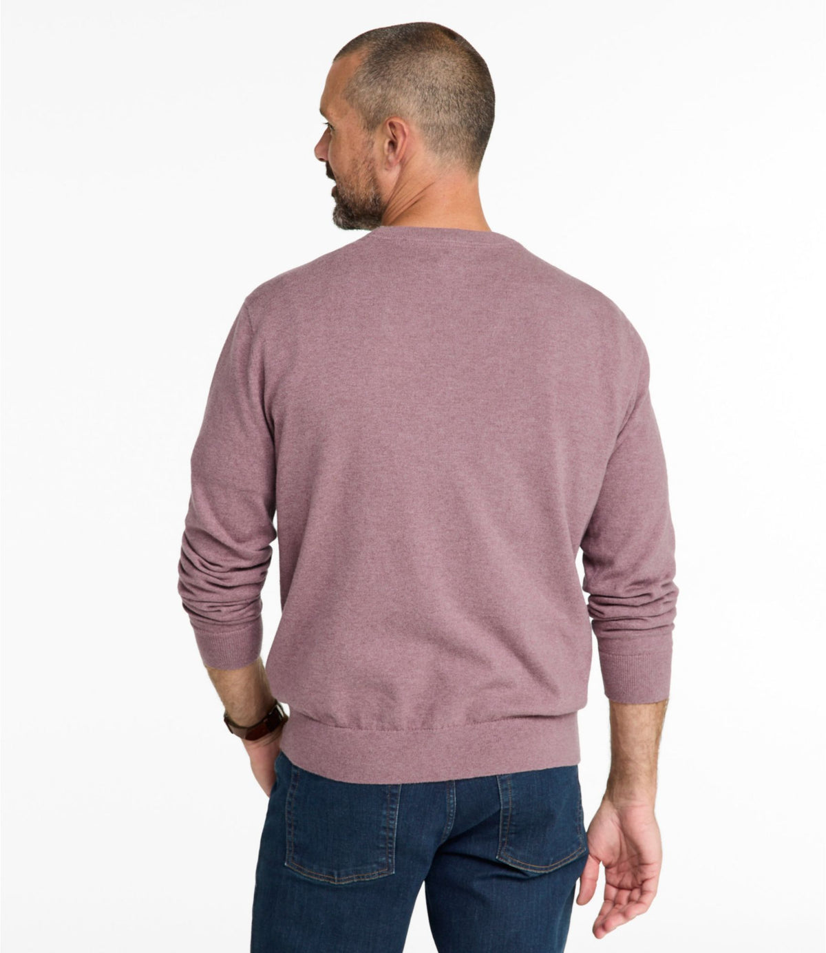 Men's All Seasons Cotton Blend Sweater, Crewneck