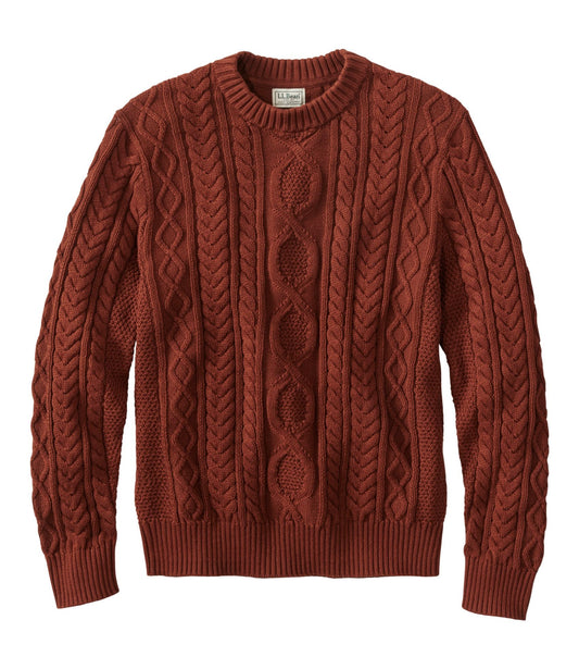 Men's Bean's Heritage Soft Cotton Fisherman Sweater, Crewneck