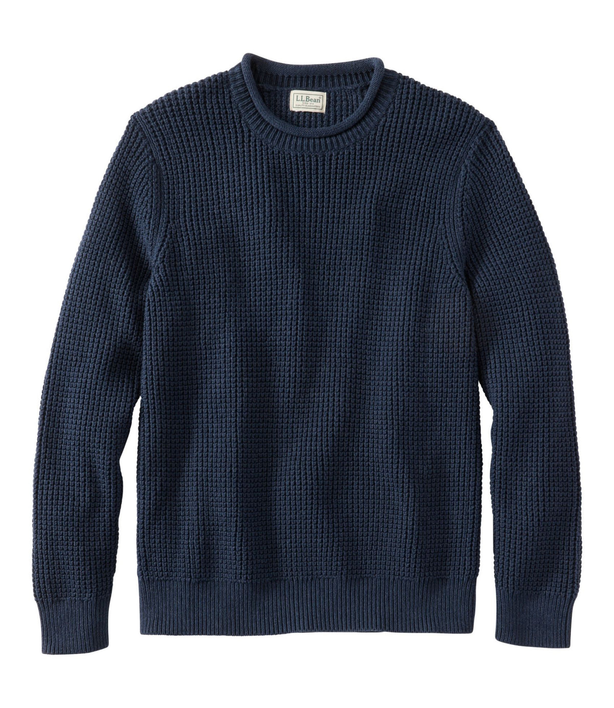 Men's L.L.Bean Organic Cotton Waffle Sweater, Rollneck Crew