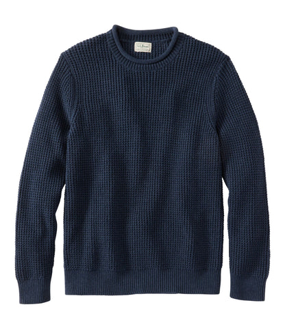 Men's L.L.Bean Organic Cotton Waffle Sweater, Rollneck Crew
