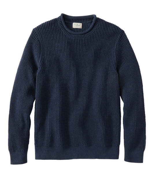 Men's L.L.Bean Organic Cotton Waffle Sweater, Rollneck Crew