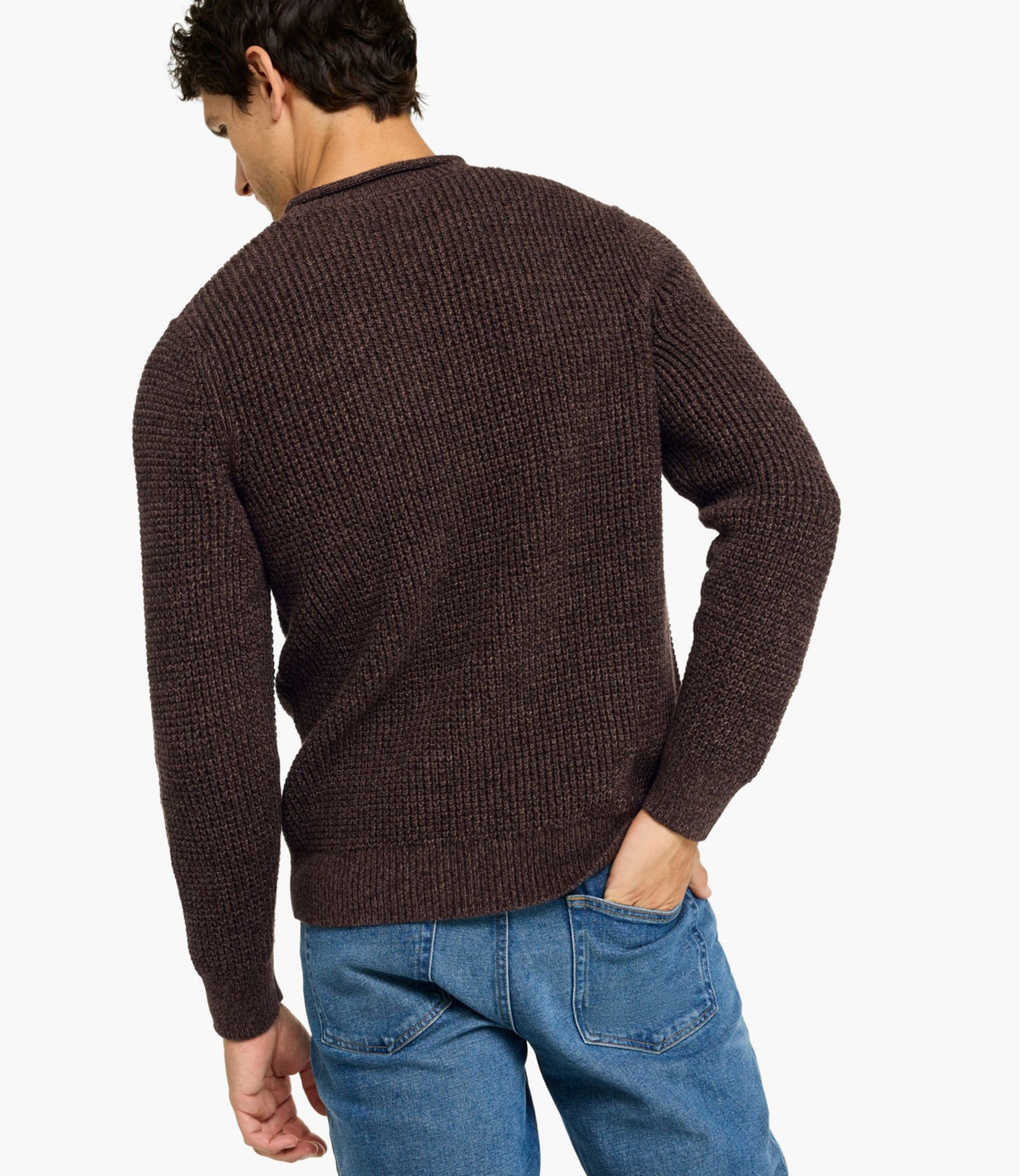 Men's L.L.Bean Organic Cotton Waffle Sweater, Rollneck Crew