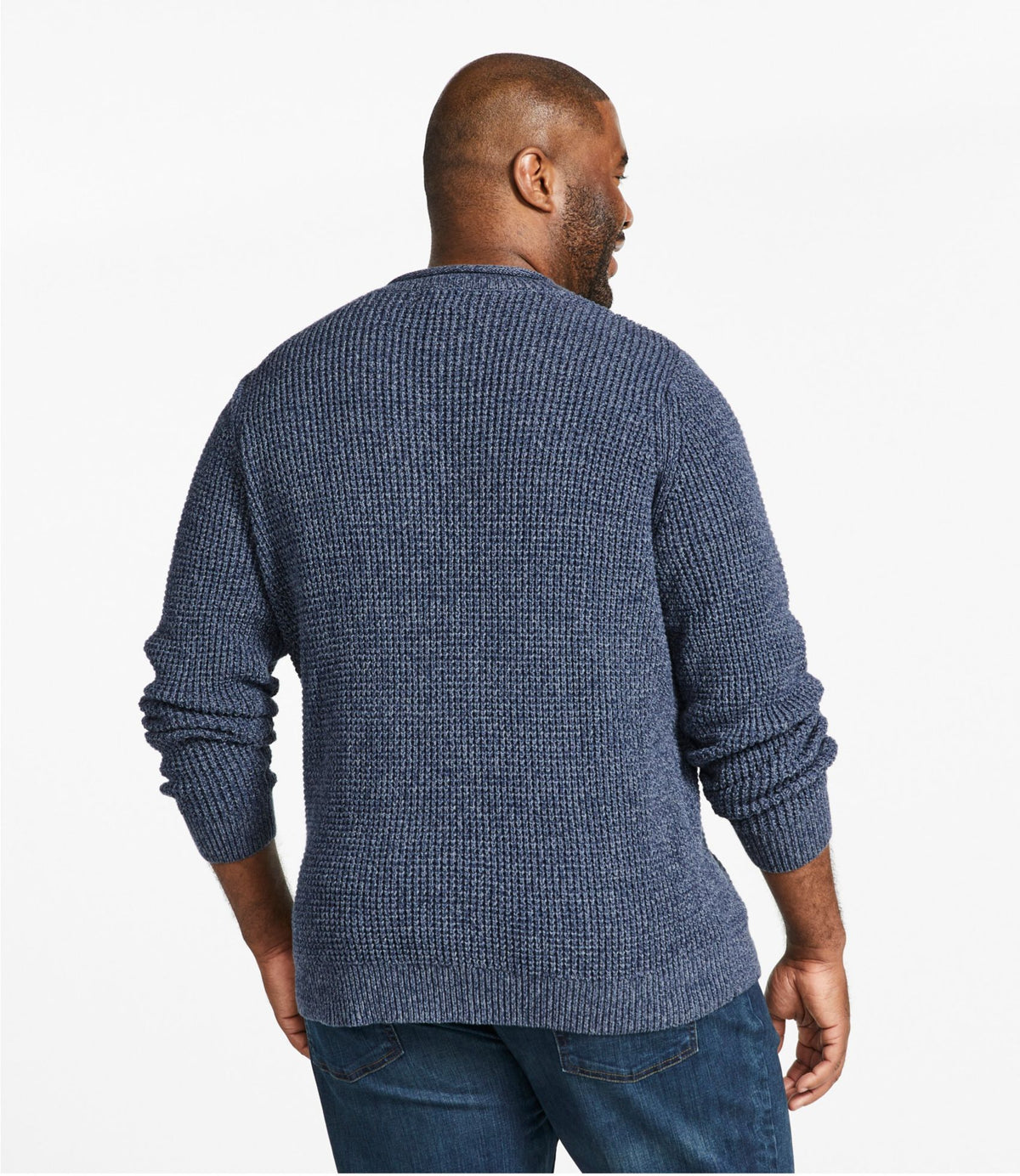 Men's L.L.Bean Organic Cotton Waffle Sweater, Rollneck Crew
