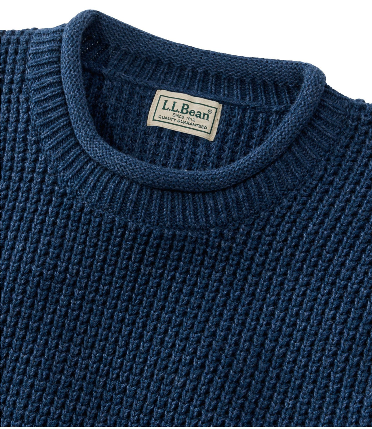 Men's L.L.Bean Organic Cotton Waffle Sweater, Rollneck Crew