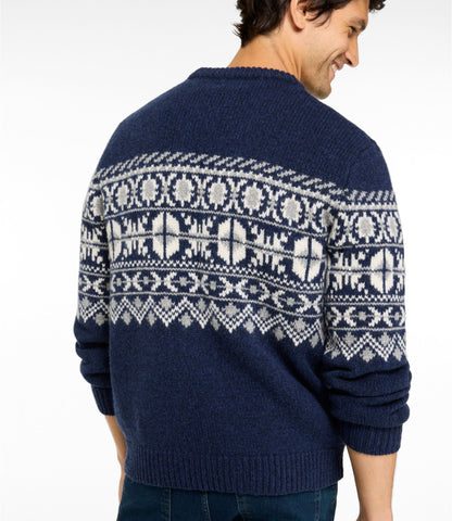 Men's Bean's Classic Ragg Wool Sweater, Crewneck, Fair Isle