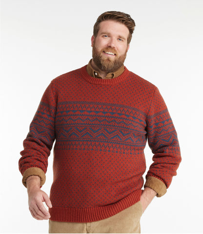 Men's Bean's Classic Ragg Wool Sweater, Crewneck, Fair Isle