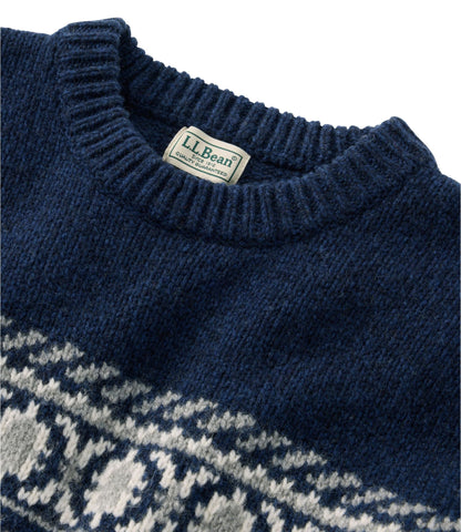 Men's Bean's Classic Ragg Wool Sweater, Crewneck, Fair Isle