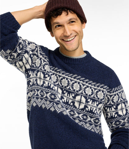 Men's Bean's Classic Ragg Wool Sweater, Crewneck, Fair Isle