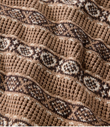 Men's L.L.Bean Organic Cotton Waffle Sweater, Crewneck, Fair Isle