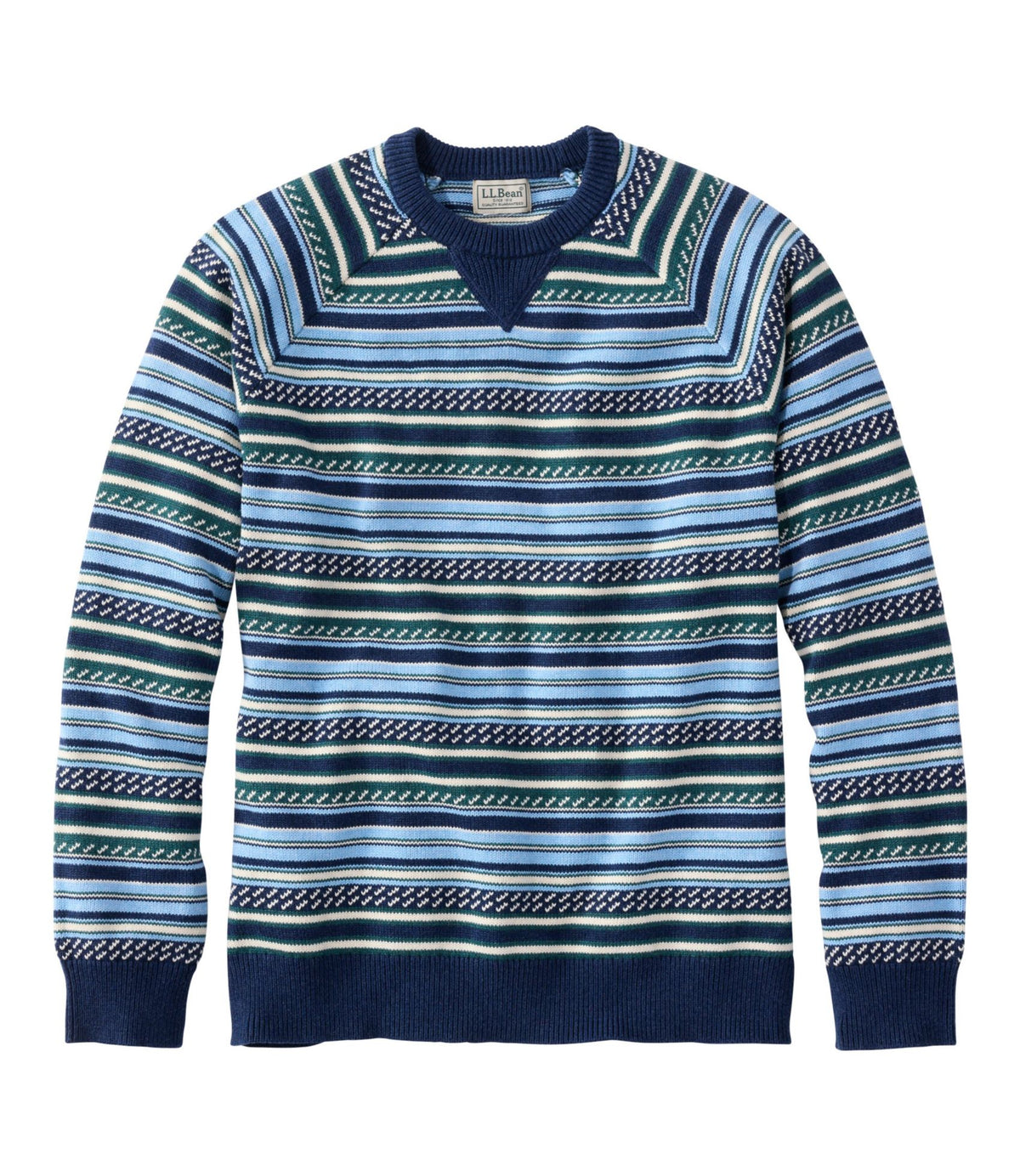 Men's Wicked Soft Cotton/Cashmere Sweater, Crewneck, Pattern