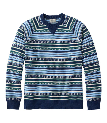 Men's Wicked Soft Cotton/Cashmere Sweater, Crewneck, Pattern