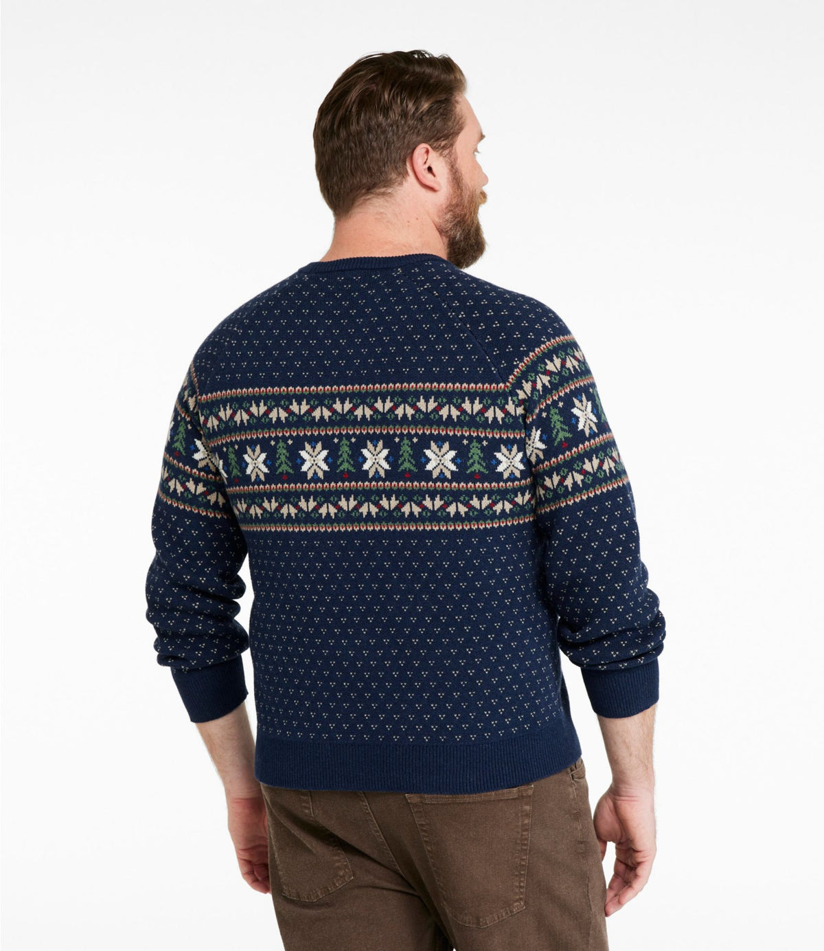Men's Wicked Soft Cotton/Cashmere Sweater, Crewneck, Pattern