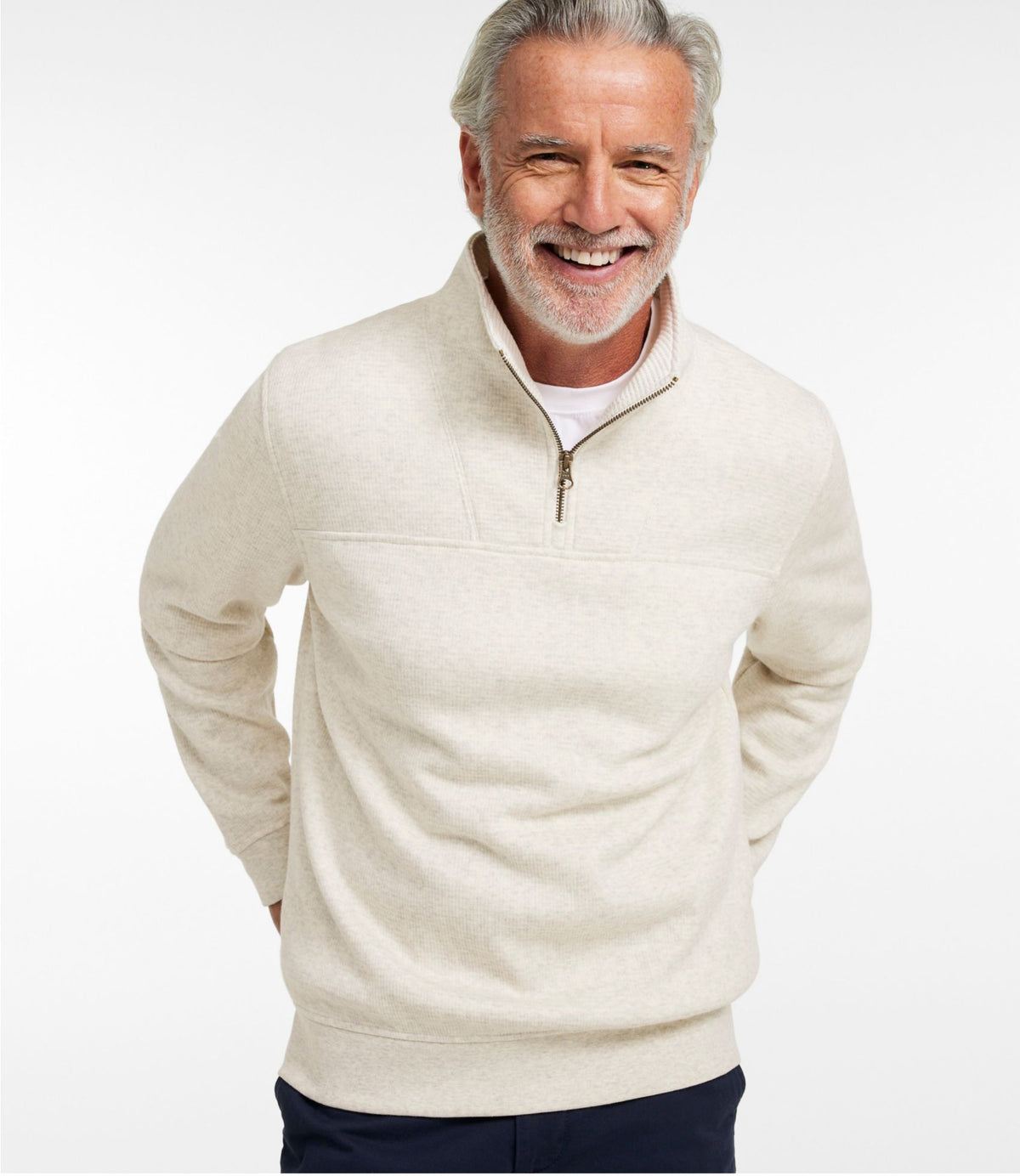 Men's All Seasons Textured Sweats, Quarter-Zip