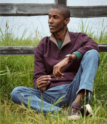 Men's All Seasons Textured Sweats, Quarter-Zip
