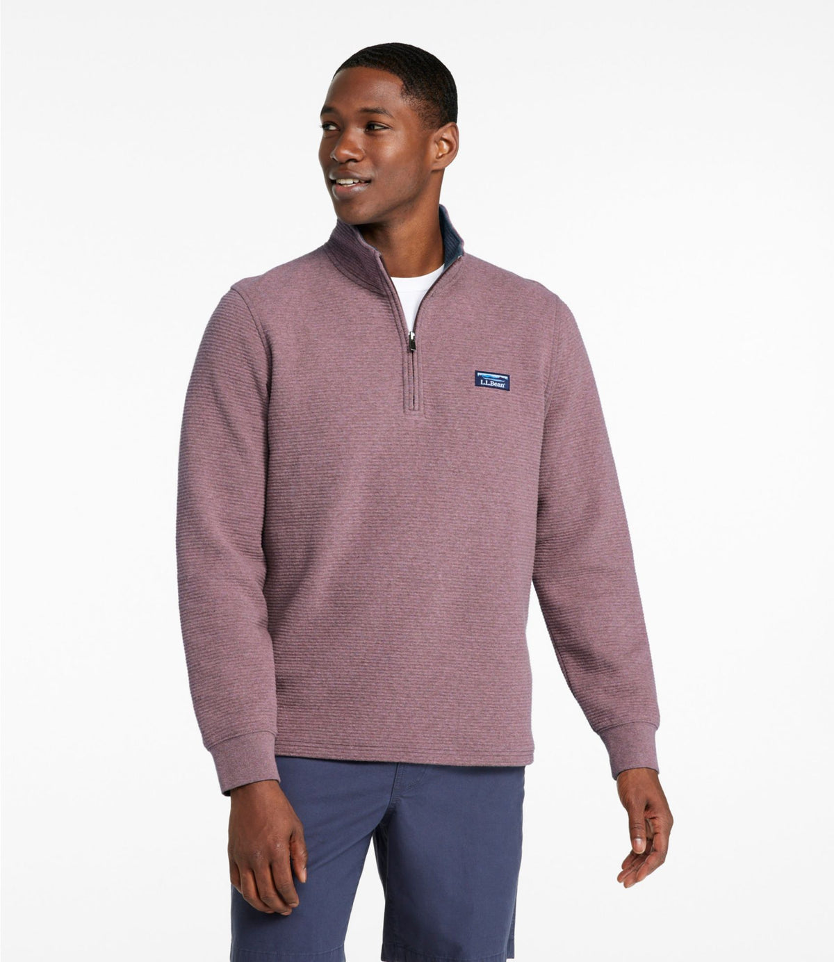 Men's Lakewashed Double-Knit Quarter-Zip Pullover