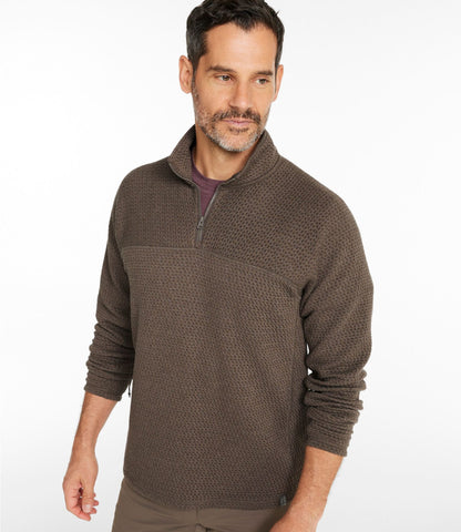 Men's Ridgeknit Pullover, Quarter-Zip