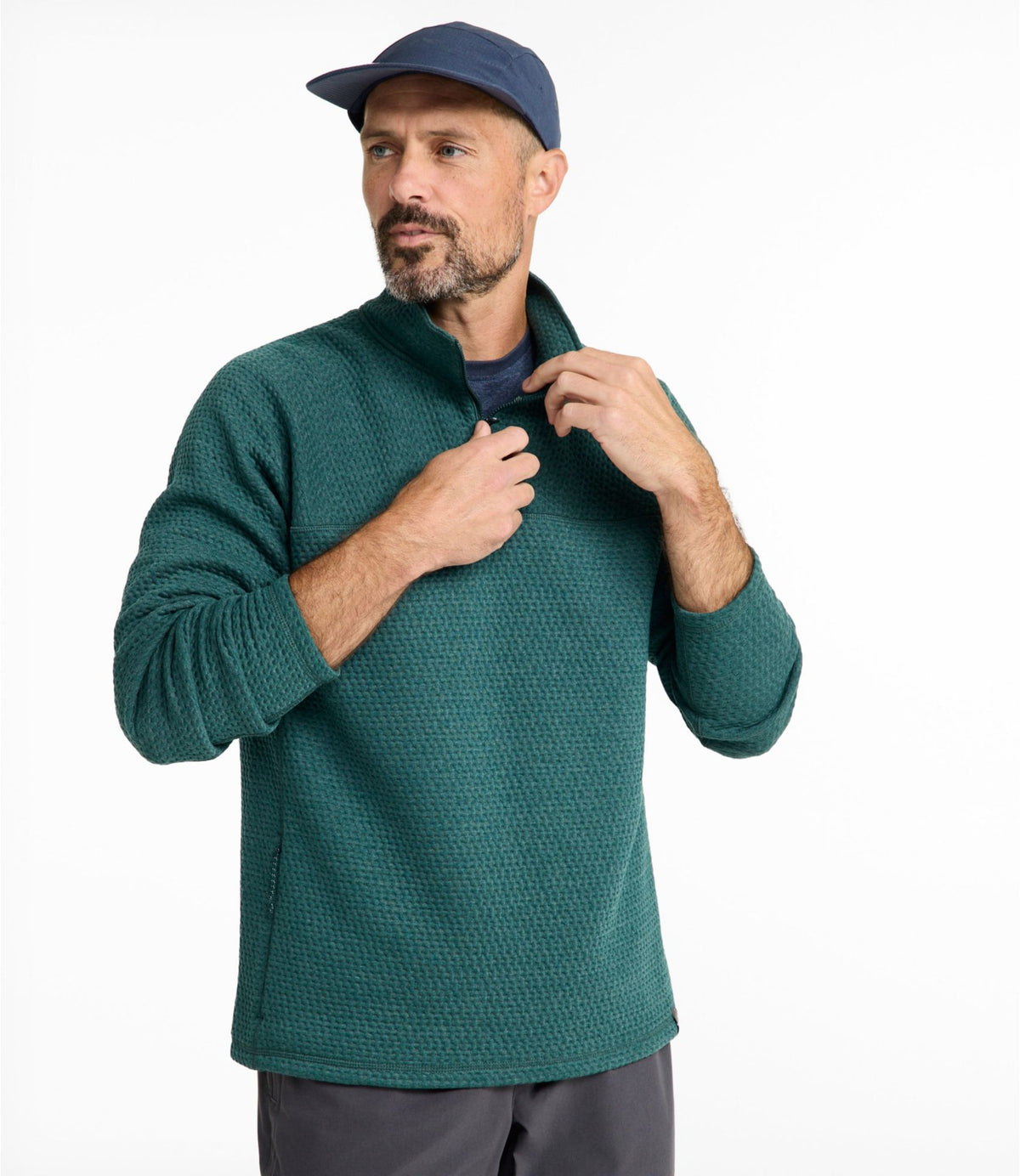 Men's Ridgeknit Pullover, Quarter-Zip