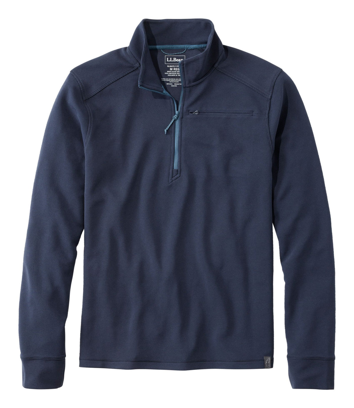 Men's VentureStretch Ottoman-Rib Pullover, Quarter-Zip