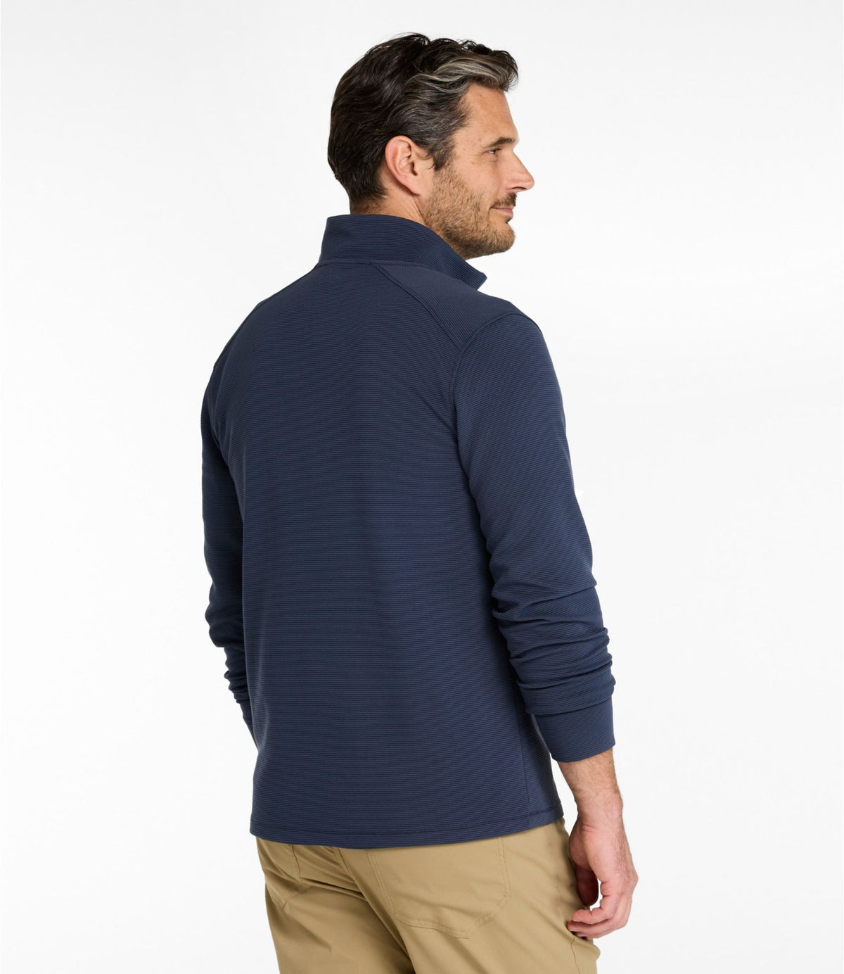 Men's VentureStretch Ottoman-Rib Pullover, Quarter-Zip