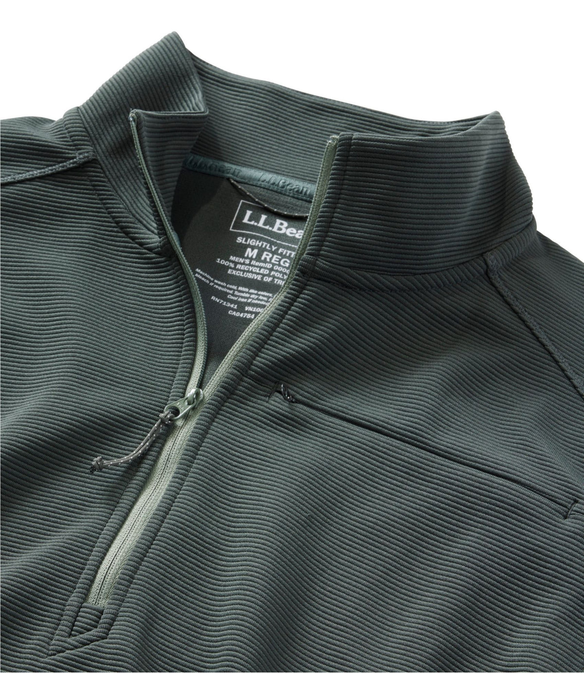 Men's VentureStretch Ottoman-Rib Pullover, Quarter-Zip