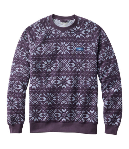 Men's Bean's Quilted Sweatshirt, Crewneck, Print