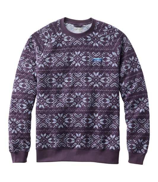 Men's Bean's Quilted Sweatshirt, Crewneck, Print