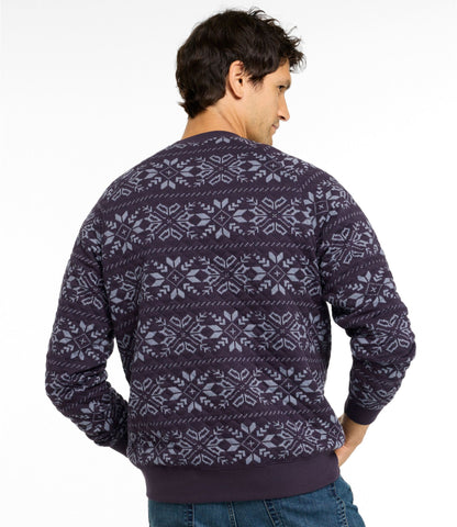 Men's Bean's Quilted Sweatshirt, Crewneck, Print
