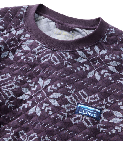 Men's Bean's Quilted Sweatshirt, Crewneck, Print