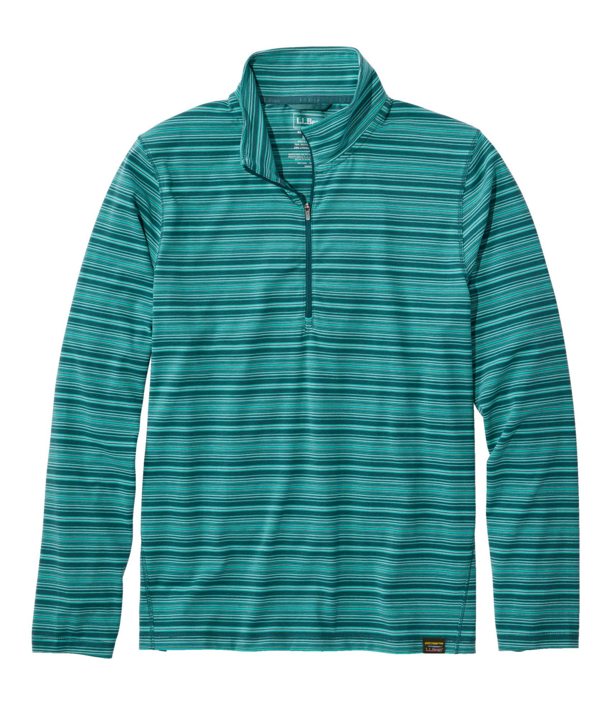 Men's Everyday SunSmart® Tee, Long-Sleeve Quarter-Zip Stripe