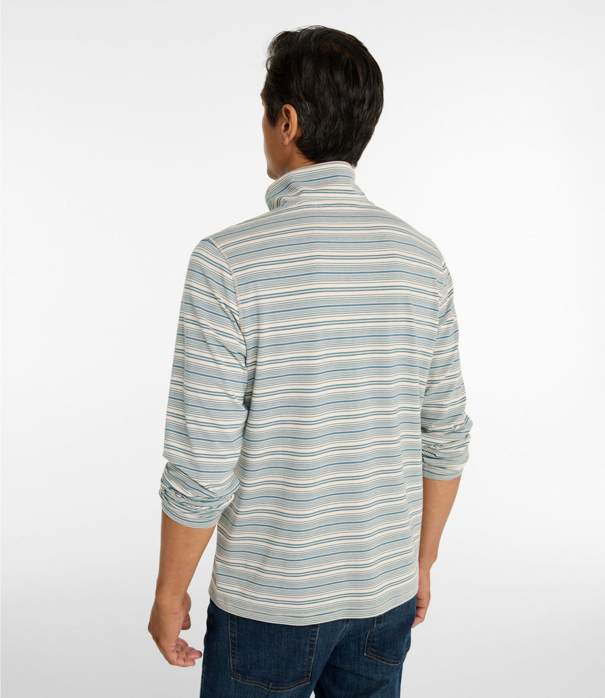 Men's Everyday SunSmart® Tee, Long-Sleeve Quarter-Zip Stripe
