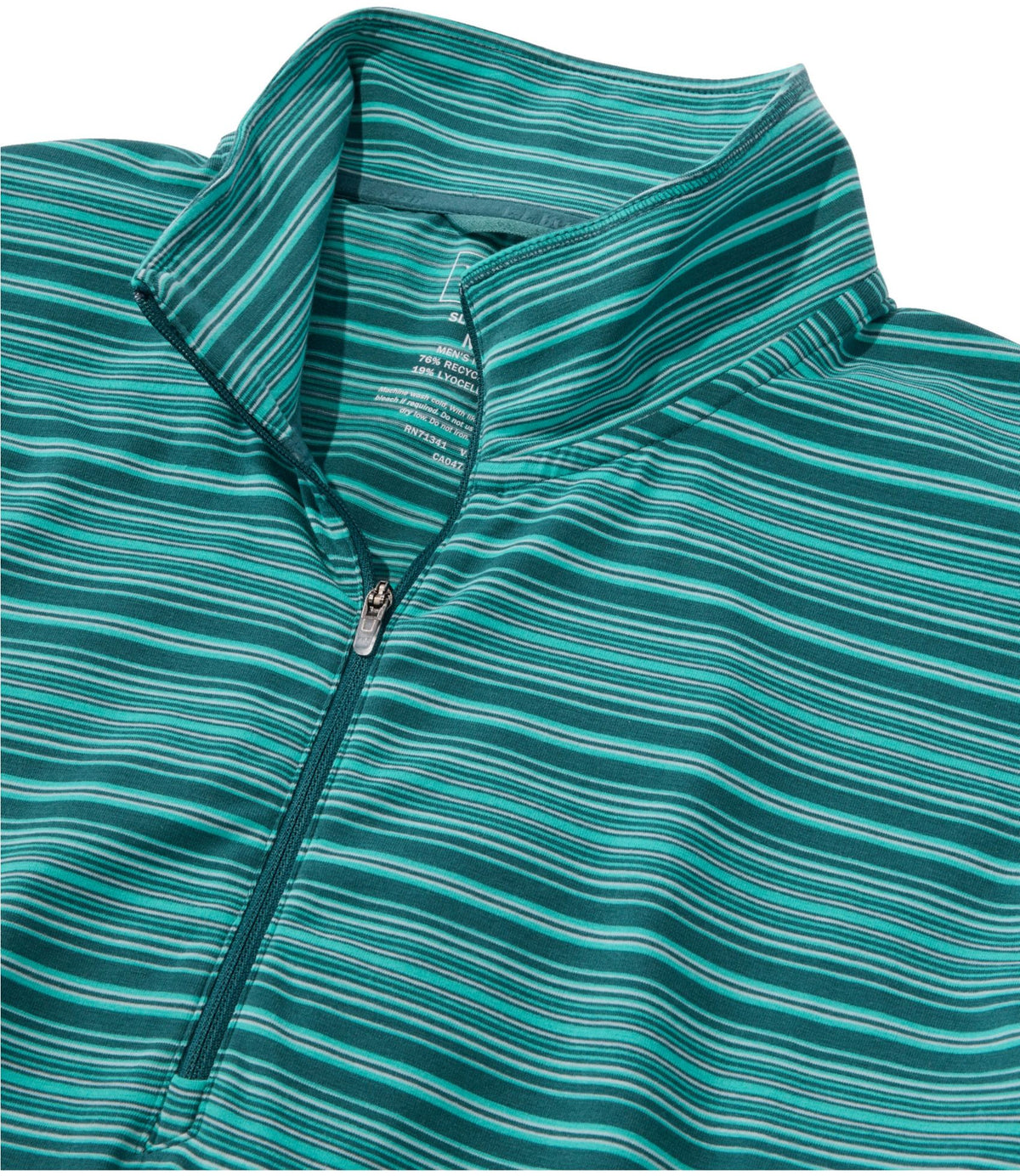 Men's Everyday SunSmart® Tee, Long-Sleeve Quarter-Zip Stripe