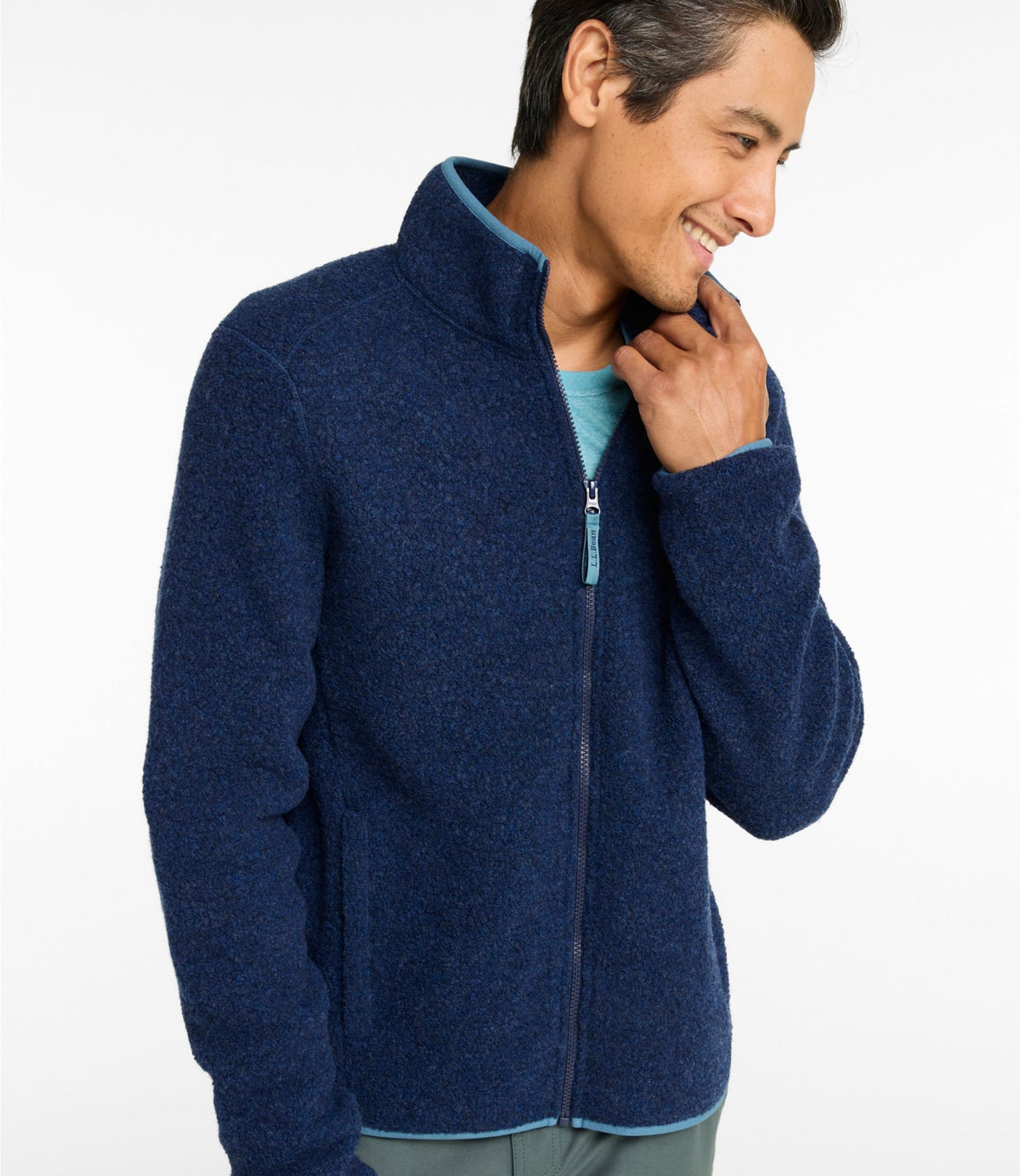 Men's All Season Wool Fleece Full-Zip Sweater