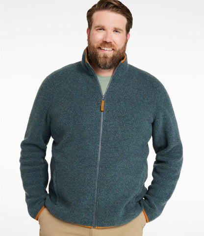 Men's All Season Wool Fleece Full-Zip Sweater