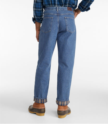 Men's Double L® Jeans, Relaxed Fit, Flannel-Lined
