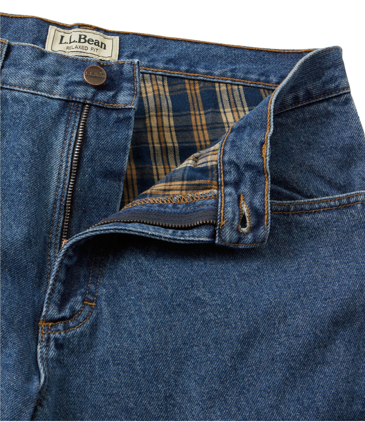 Men's Double L® Jeans, Relaxed Fit, Flannel-Lined