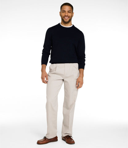 Men's Wrinkle-Free Double L® Chinos, Natural Fit, Hidden Comfort, Pleated